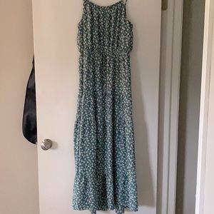Green floral Maxi